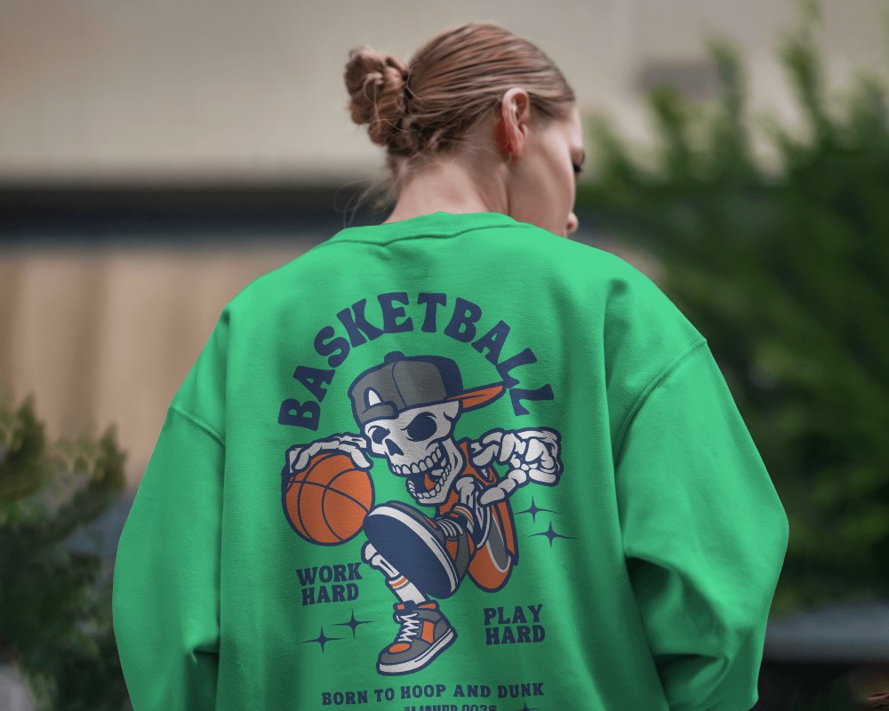 Casual Back View Sweatshirt Mockup In Urban Setting