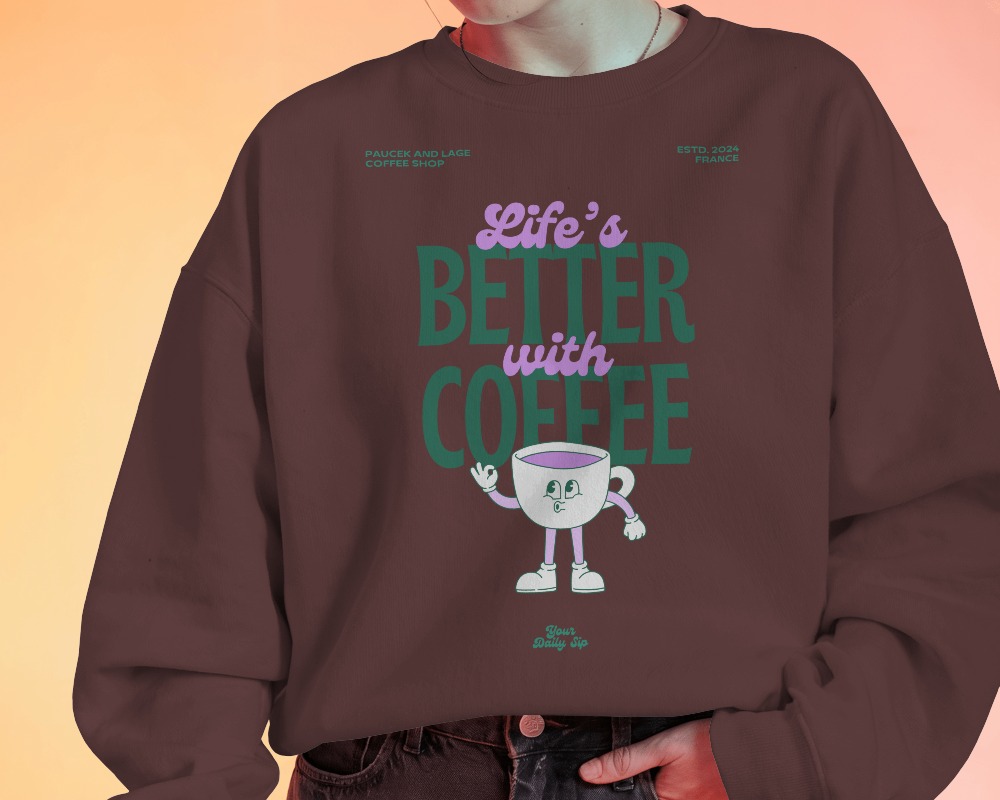 Colorful Front View Sweatshirt Mockup In Studio Lighting