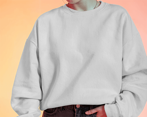 Colorful Front View Sweatshirt Mockup In Studio Lighting