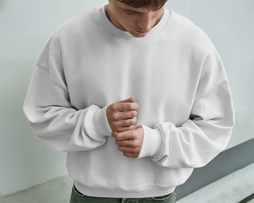 Simple Front View Sweatshirt Mockup With Natural Lighting