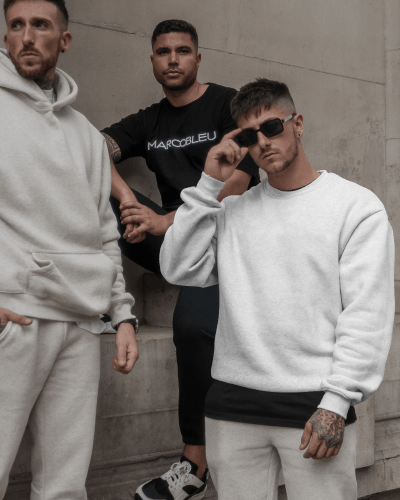 Sweatshirt Mockup Streetwear Group Casual Outdoor Look