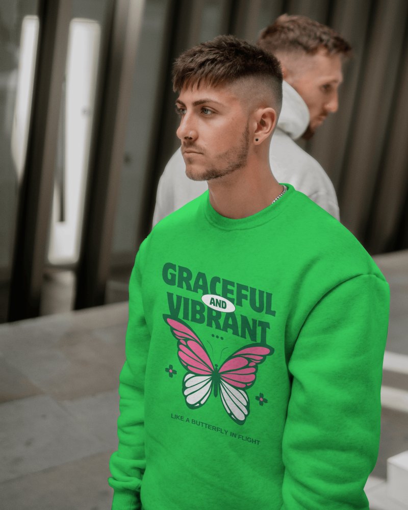 Sweatshirt Mockup Reflective Style In Mirrored Portrait