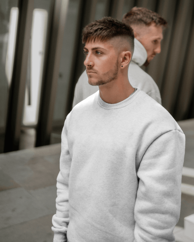 Sweatshirt Mockup Reflective Style In Mirrored Portrait