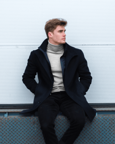 Sweatshirt Mockup Casual Sitting Urban Male Look