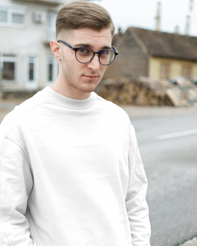 Minimalist Sweatshirt Mockup In Urban Street Setting
