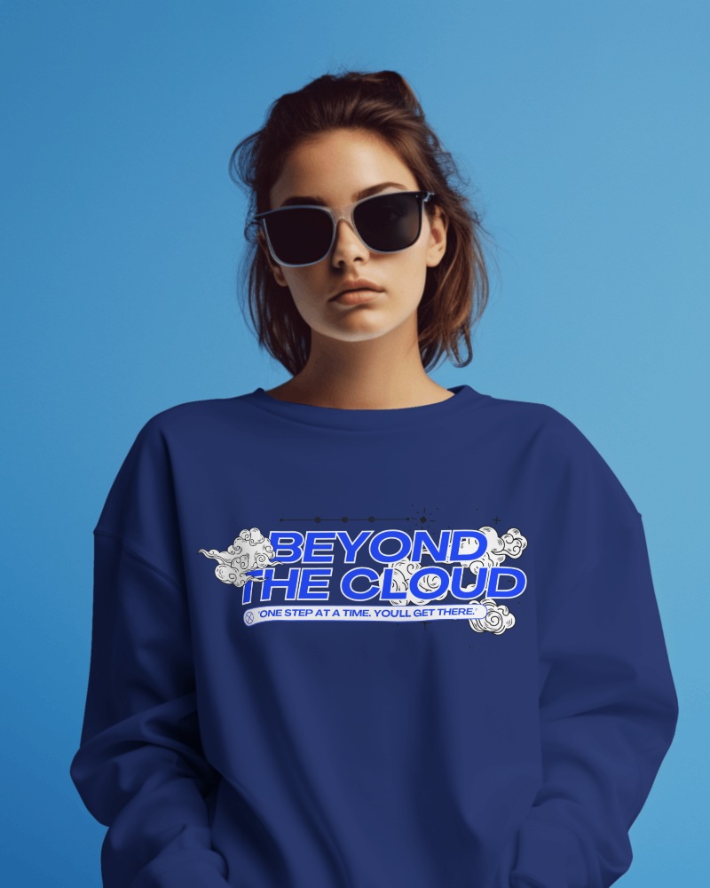 Vibrant Sweatshirt Mockup Dynamic Orange Sunglass Enthusiast