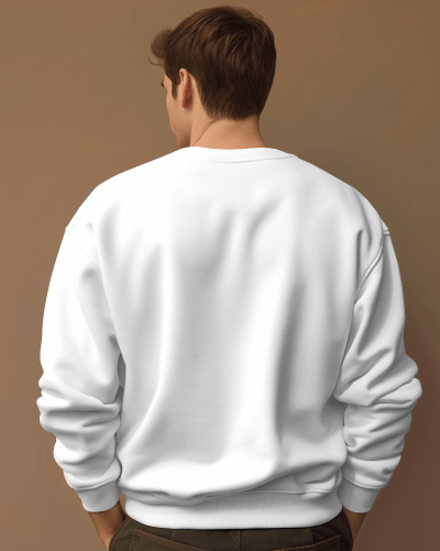 Vintage Cartoon Sweatshirt Mockup In Orange With Staring Text And Graphic