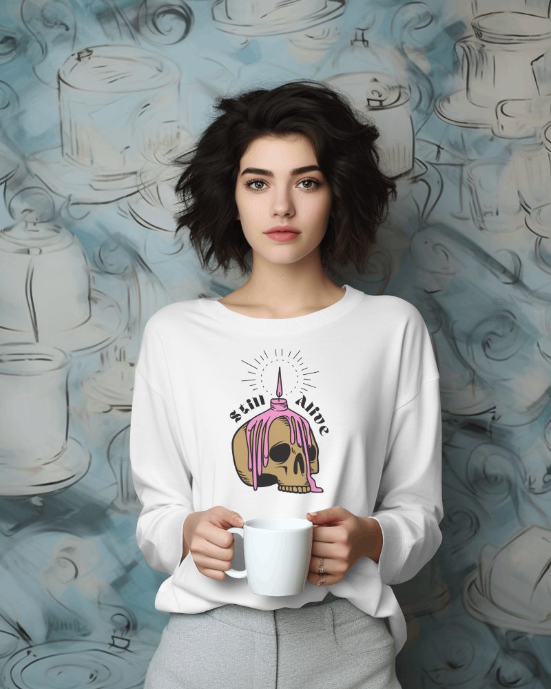 Abstract Background Sweatshirt Mockup With Your Design Here Text