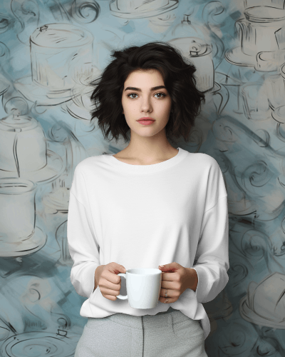 Abstract Background Sweatshirt Mockup With Your Design Here Text