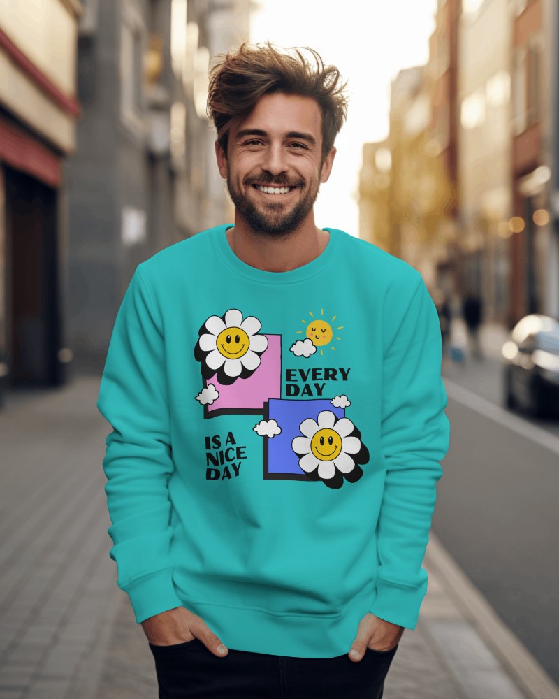 Urban Outdoor Mockup With Every Day Is A Nice Day Sweatshirt