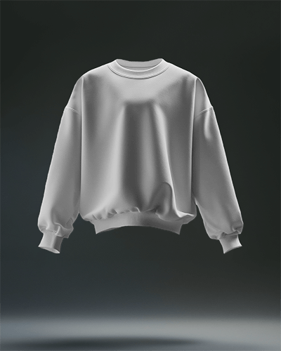 3d Sweatshirt Mockup Floating In Air