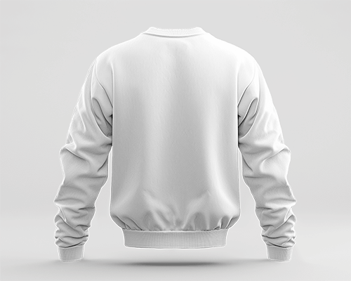 3d Sweatshirt Mockup Floating In Air Back View