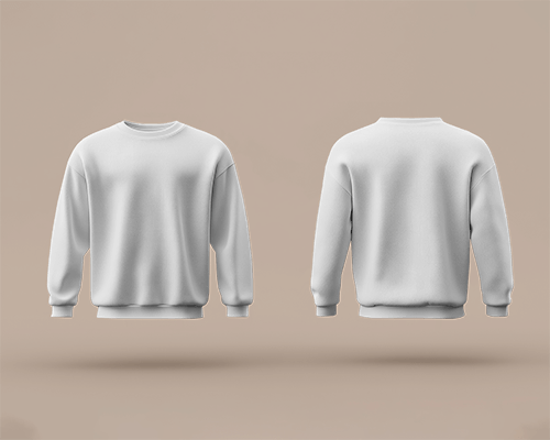 Floating Minimal Sweatshirt Mockup Front And Back View