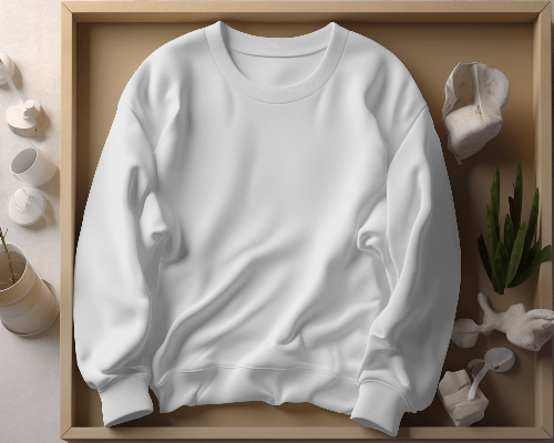 Graphic Print Sweatshirt Mockup Beyond The Cloud Blue Tone