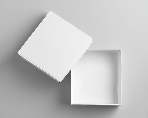 Top View Open Box Mockup On Light Gray Background Minimalist And Clean Packaging Design 0159
