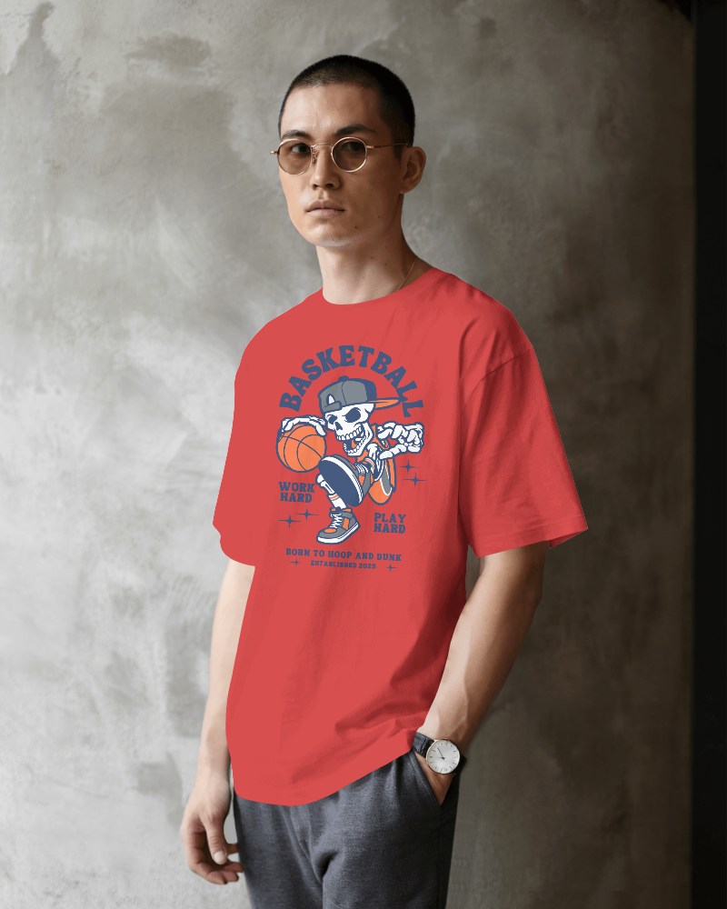 Simple Relaxed Fit Cotton Tshirt Men Minimalist Streetwear Tshirt Fashionable Essentials