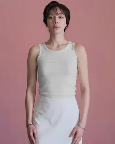 Slim Fit Women Tank Top Mockup For Casual Fashion Outfits And Summer Streetwear Styles