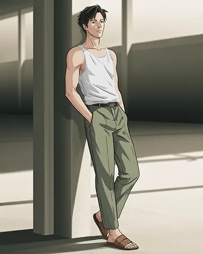 Stylish Sleeveless Roundneck Mens Anime Tanktop For Casual Wear Summer Essentials Fashion