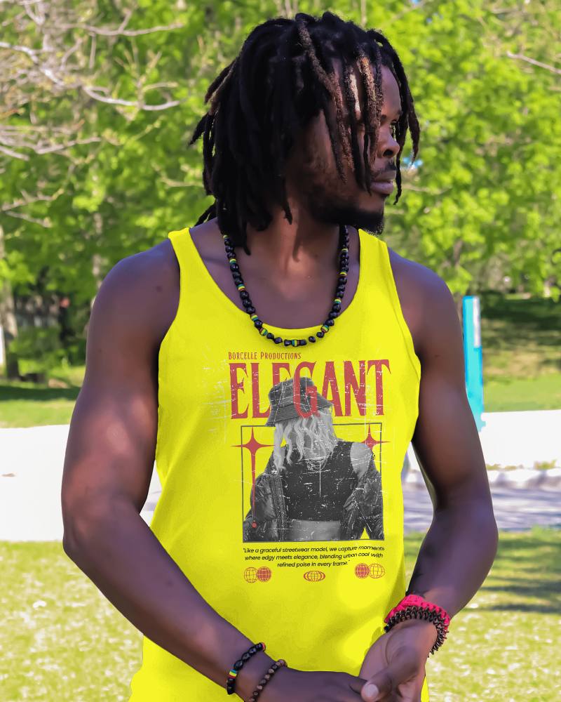Tanktop Mockup On Man With A Necklace