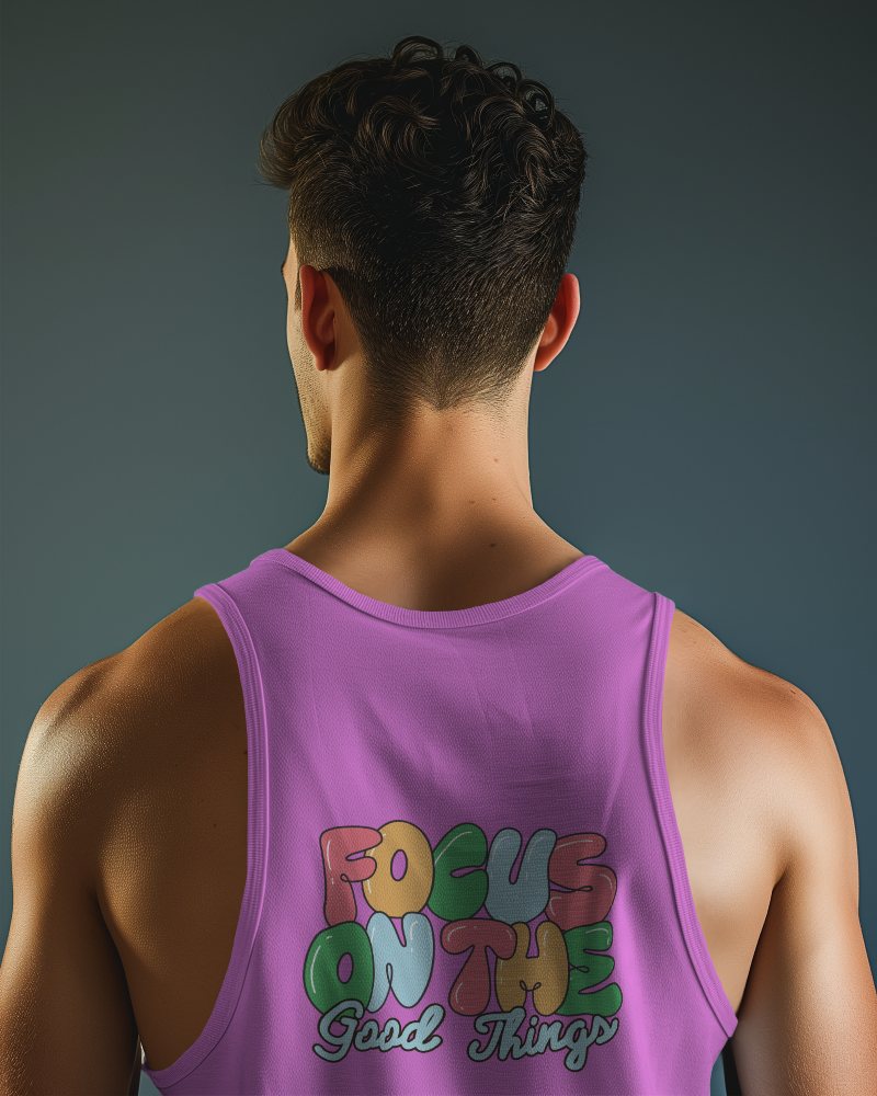 Back View Of Man Wearing Tanktop Mockup