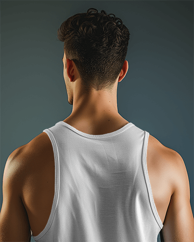 Back View Of Man Wearing Tanktop Mockup