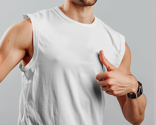 Closeup Of Tanktop Mockup As Professioanl Photography