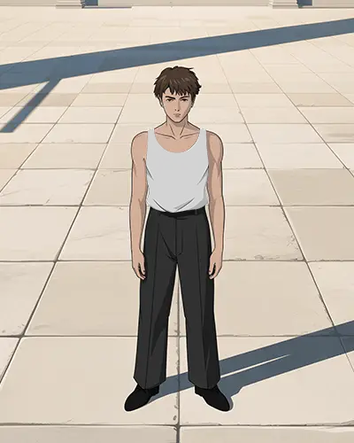 Modern Anime Mens Sleeveless Tank Top Mockup For Fashion Designs And Branding Showcase