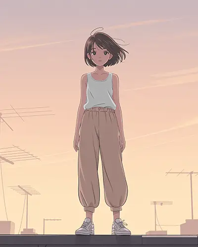 Casual Comfort Anime Tank Top Mockup Stylish Minimalist Sleeveless Shirt For Summer Outdoor Wear