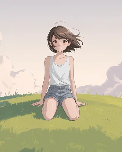 Casual Summer Anime Tank Top Mockup For Fashion Design And Apparel Brand Promotions