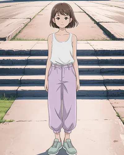 Casual Summer Wear Anime Women Tank Top Mockup Simple Comfortable Everyday Fashion Style