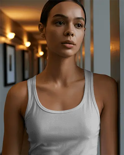 High Quality Stretchy Tank Top Mockup For Branding And Custom Graphic Design Showcase