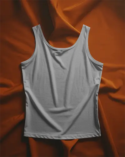 Sleeveless Tank Top Mockup For Fashion Apparel Designs And Custom Shirt Printing Use