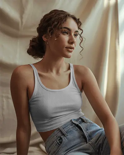 cozy-lighting-tank-top-mockup-female-model-sitting-near-window-with-cream-curtain-and-soft-glow-071