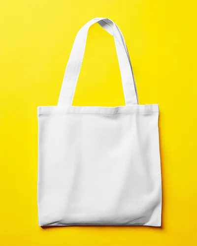 Tote Bag Mockup Dark Fabric Vivid Backdrop Contemporary Soft Shadow Luxury Urban Product Display