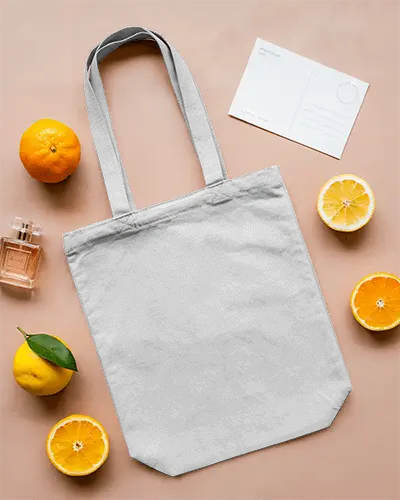 Blank Tote Bag Mockup For Custom Designs And Promotional Use With Long Handles