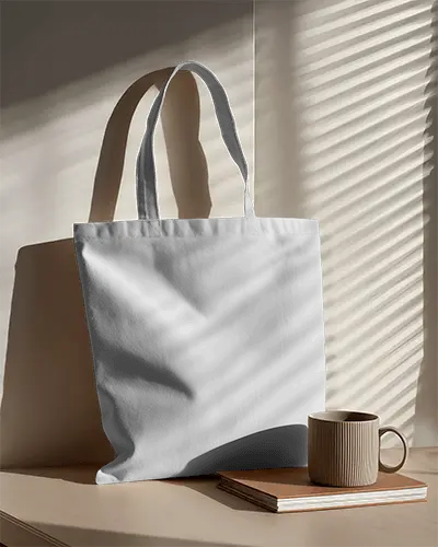 Eco Friendly Tote Bag Mockup With Realistic Lighting For Custom Graphic Design Showcase