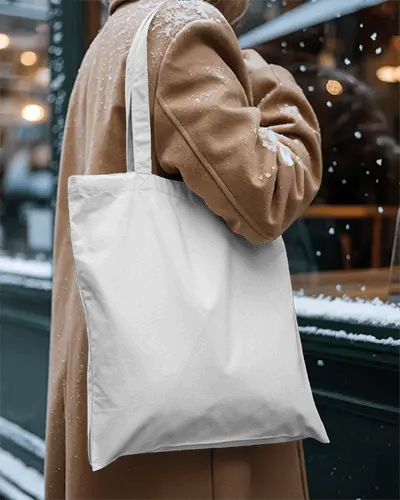 Stylish Winter Tote Bag Mockup For Custom Designs And Promotional Use 0381