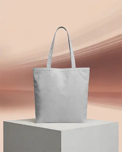 Reusable Canvas Tote Bag Mockup With Long Handles For Daily Shopping And Casual Use