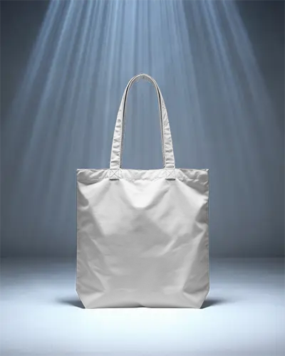 Eco Friendly Reusable Tote Bag Mockup With Long Handles For Grocery Shopping And Casual Use