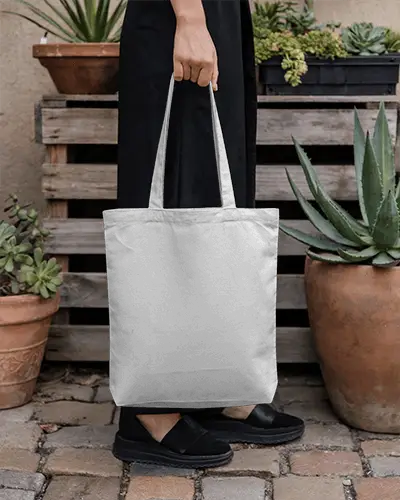 Eco Friendly Reusable Canvas Tote Bag Mockup For Daily Shopping And Carrying Needs