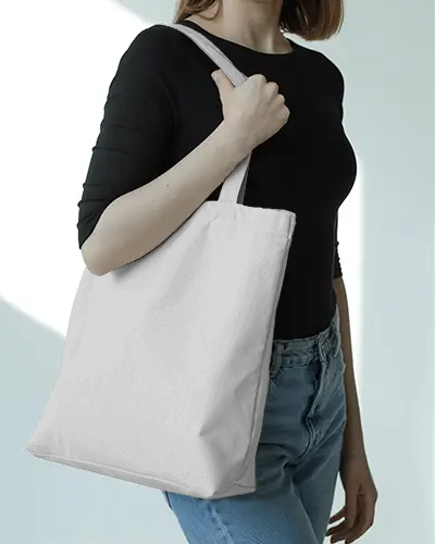 Functional Everyday Tote Bag Mockup Showcasing Shoulder Hands Free Carry Design