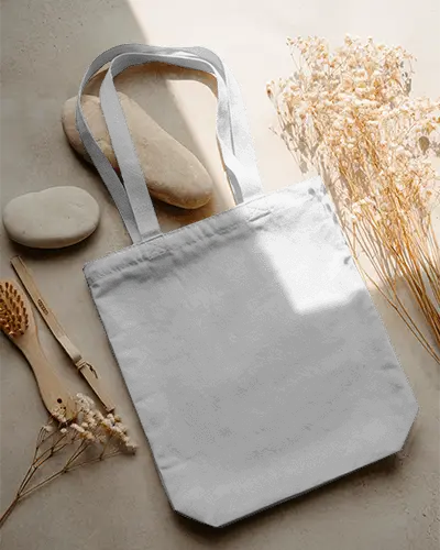 Minimalist Canvas Tote Bag Mockup Showcasing Clean Design For Branding And Marketing
