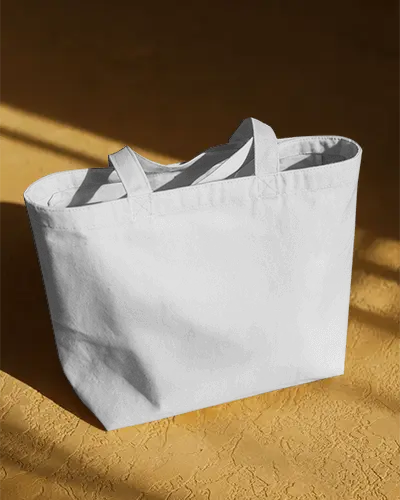Eco Friendly Reusable Tote Bag Mockup With Long Handles Perfect For Shopping And Everyday Use