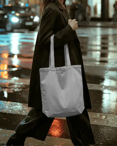 Large Capacity Tote Bag Mockup For Custom Logo Designs And Personalized Printing Use