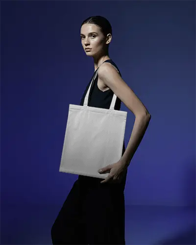 Reusable Tote Bag Mockup With Long Handles For Brand Promotion And Casual Use