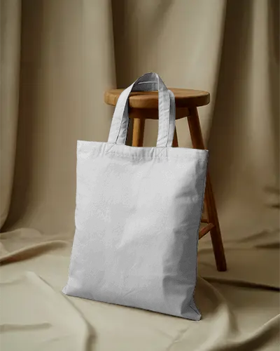 Stylish Canvas Tote Bag Mockup For Branding And Custom Logo Design Presentation