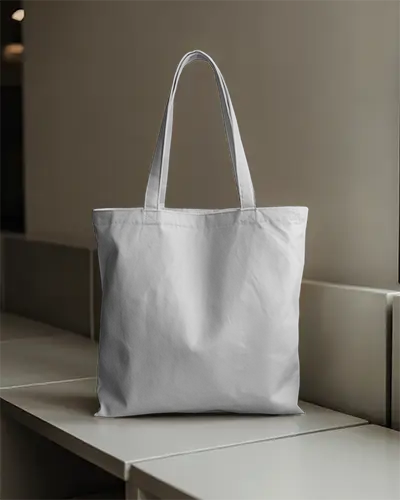 Plain Cotton Tote Bag Mockup For Custom Printing And Promotional Designs