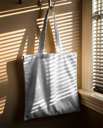 Tote Bag Mockup With Long Handles Showcasing Custom Design Opportunities