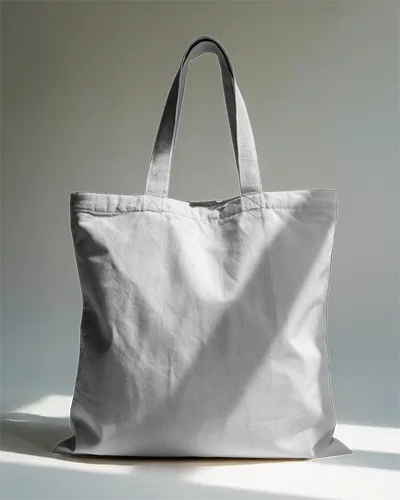 Simple Minimalist Tote Bag Mockup Blank Canvas For Custom Printing Showcasing Design