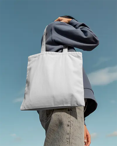 Stylish Minimalist Fabric Tote Bag Mockup For Custom Printed Designs And Brand Promotion